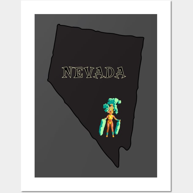 Nevada State Map Wall Art by xposedbydesign